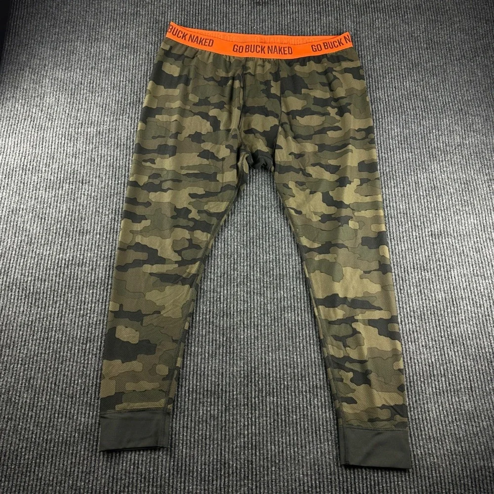 Duluth Trading Co Buck Naked Base Layer Tights Mens XL Camo Long Johns 106803